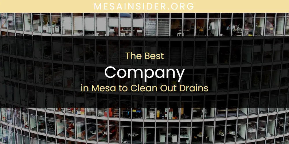 Mesa to Clean Out Drains' Best Company [Updated 2025]