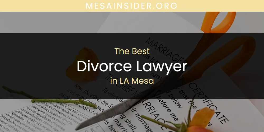 LA Mesa's Best Divorce Lawyer [Updated 2025]